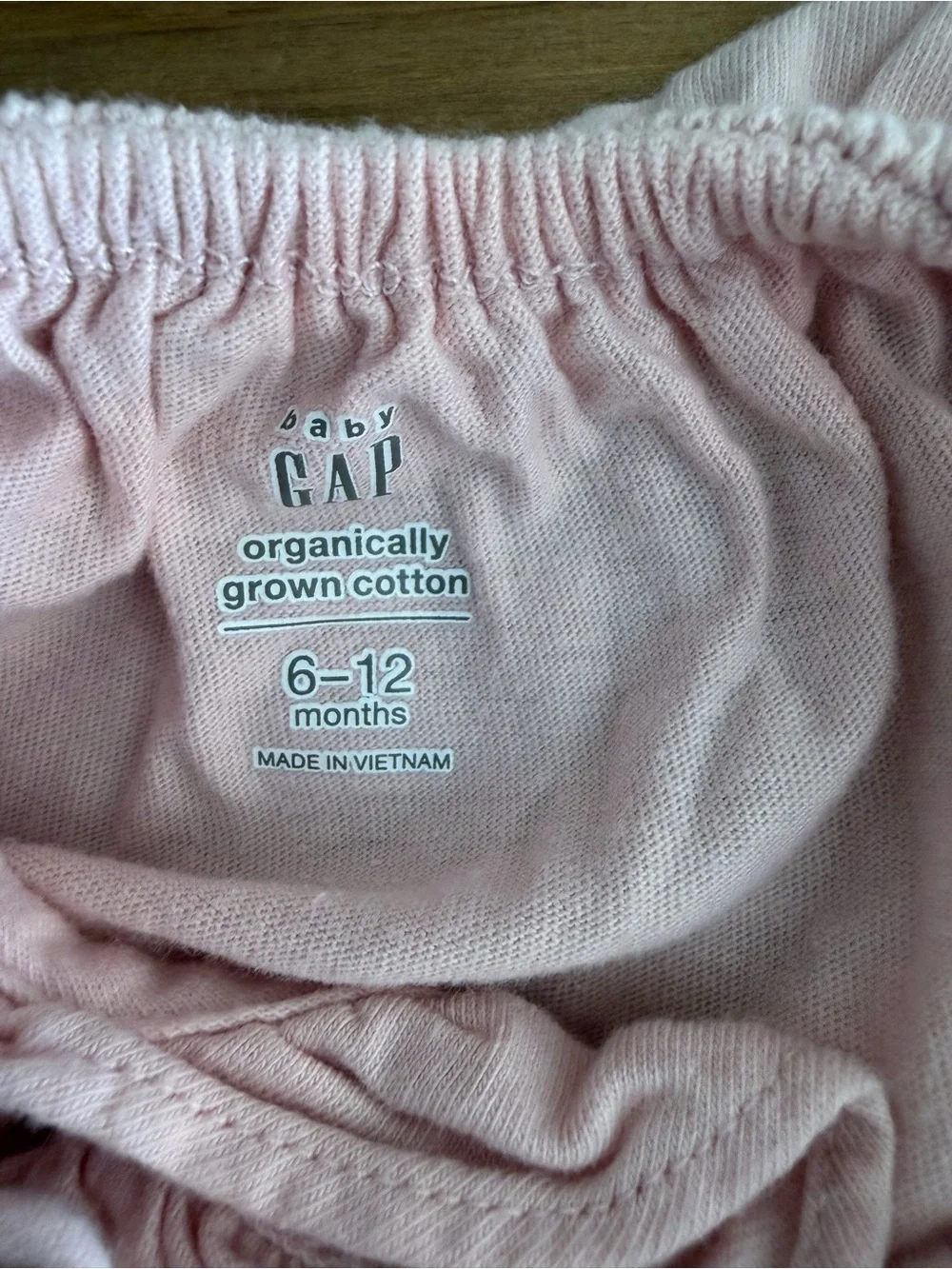 GAP Baby Pink Sleeveless Cotton Romper Size 6-12M